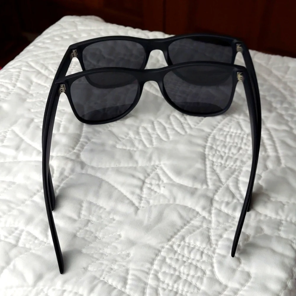 🆕 KUWCY Style Up Polarized Men's Black Lightweight Sunglasses, Set Of 2, NEW